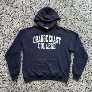 Champion Eco Orange Coast College Hoodie Navy Blue White Text Men’s Large